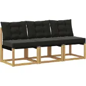 vidaXL 3 Stück Outdoor Mittelsofa