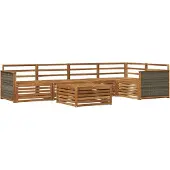 vidaXL Outdoor-Sofagarnitur 6 stk. Natur Massivholz Akazie