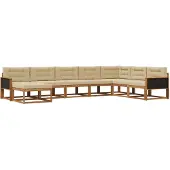 vidaXL Outdoor-Sofagarnitur 8 stk. Natur und Beige