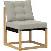 vidaXL Outdoor-Sofagarnitur mit Kissen 3 pcs Weiß und Hellgrau