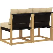 vidaXL 2 Stück Outdoor Mittelsofa