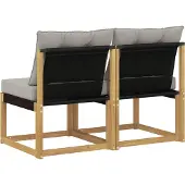 vidaXL 2 Stück Outdoor Mittelsofa
