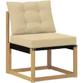 vidaXL Outdoor-Sofagarnitur mit Kissen 5 pcs Weiß und Beige