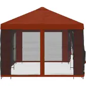 vidaXL Garten Pavillon mit Seitenwänden 6 x 3 m Terrakotta