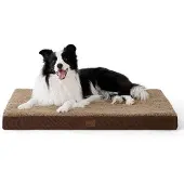 OEM Orthopädisches Hundebett mittelgroß weich braun 91x69x7,6cm waschbar