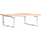 Syfax Waschtischplatte mit Halterung Stahl und Massivholz Eiche