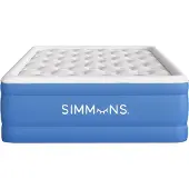 Famanu Luftbett mit Integrierter Pumpe und Weichem Samtoberteil - 43 cm Hoch