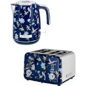 VQ Laura Ashley Frühstücks-Set – Jug-Wasserkocher 1,7 l & 4-Schlitz-Toaster – Elveden Marine von