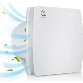TolleTour Badlüfter Feuchtesensor Timer Ventilator Mit Rückflussleitblech Wandlüfter 150mm