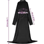 Syfax Decken-Hoodie Schwarz F Flanell