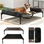OEM Graues Hundebett 90x70x28cm Wasserfest Verstellbar