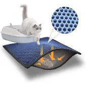OEM Wasserdichte Katzenmatte 40x60 cm, Honigwabenmuster, blau/türkis