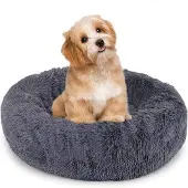 OEM Luxus Hundebett Donutform aus Imitations-Pelz für unterwegs, mit Gelenk- & Kopfunterstützung