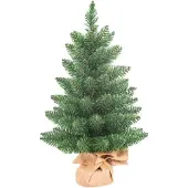OEM Kunstliche Weihnachtsbaumdeko 60 cm mit Leinwandbasis für Wohnzimmer, Küche, Esszimmer