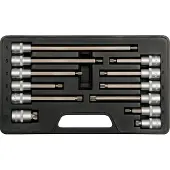 TRIZERATOP YT-7753, Steckschlüssel-Set, 12 Stück(e), Schwarz, Edelstahl, Chrom-Vanadium-Stahl, 1/2"