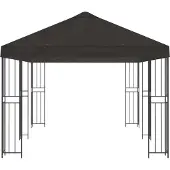 vidaXL Gartenpavillon 6 x 3 m Anthrazit Polyester und Stahl 190 gsm