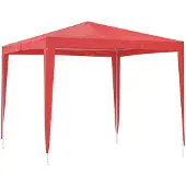 vidaXL Party-Zelt 250 x 250 x 240 cm Rot PE und Stahl