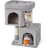 OEM Kleines Katzenhaus 67cm für Kitten bis 3kg Lichtgrau Sisal