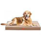 OEM Orthopädisches Hundebett, Mittelgroß, 91x69cm, braun, waschbar, Antirutsch