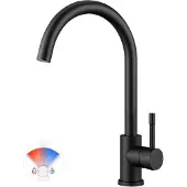 OEM Schwarze Einhebel-Küchenarmatur 360° Drehbar, Edelstahl