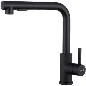 OEM Schwarze Edelstahl-Küchenarmatur mit Ausziehsprühkopf