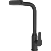 OEM Schwarze Edelstahl-Küchenarmatur, 360° Drehbar, 4 Strahlarten