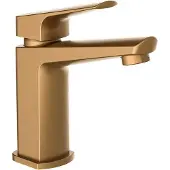 OEM Badarmatur mit Abfluss, gold, Metall, 16cm