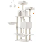 OEM Katzenhaus Plüsch Sisal 55x45x168cm Crèmeweiß