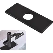 OEM Edelstahl Abdeckplatte für Einloch-Küchenarmatur, runde Düse, 16x65cm
