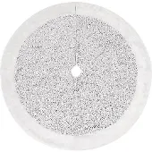 OEM Weihnachtsbaumrock Silber Pailletten 90cm