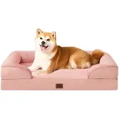 OEM Orthopädisches Hundebett, 89x56x15cm, Rosa, Wasserdicht, Antirutsch