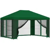vidaXL Garten Pavillon mit Seitenwänden 4 x 3 m Grün