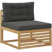 vidaXL Outdoor Mittelsofa Massivholz Akazie Weiß