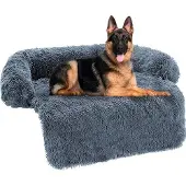 OEM Große Hundebank, dunkelgrau, 105x105cm, weich, Schlafplatz für Hunde