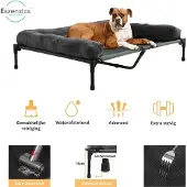 OEM Wasserdichtes Hundebett L 90x70x28cm mit Bolster