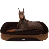 OEM Orthopädisches Hundebett, Hundesofa, 4-seitig, antirutsch, abnehmbar, braun, groß