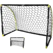OEM Zusammenklappbares Fußballtor 180x91x120cm schwarz für Kinder