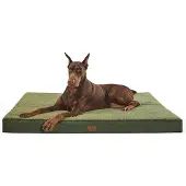 OEM Orthopädisches Hundebett, groß, 137x111x10cm, dunkelgrün, waschbar