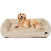OEM Hundebett beige 110x86x26 cm wasbar