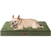 OEM Orthopädisches Hundebett 76x51x9cm, Waschbar, Olivgrün, Weich