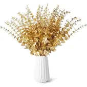 OEM Kunstliche Eukalyptuszweige Gold Dekoration 24teilig