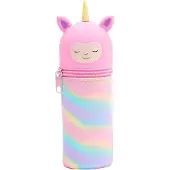 OEM Schüler Etui 2in1 rosa mit Reißverschluss