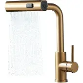 OEM Edelstahl-Küchenarmatur, 360° drehbar, 3 Strahlarten, goldfarben