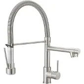 OEM Hogedruck-Spülbeckenkran mit Auszugdusche, 360° drehbar, einhebelig, gebürstet Nickel