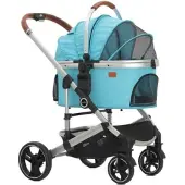 OEM Einfach klappbarer All-Terrain-Hundebuggy Blau