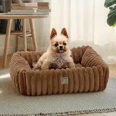 OEM Orthopädisches Hundebed für kleine Hunde, weich, rutschfest, koperbraun, M