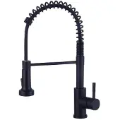 OEM Schwarze Küchenarmatur, Hochdruck, 360° drehbar, Edelstahl, matt