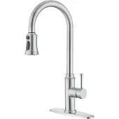OEM Edelstahl-Küchenarmatur mit Auszug, 360° drehbar, einhebelig, hoch