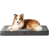 OEM Orthopädisches Hundebett XL 104x68x9cm, Waschbares Kissen, Grau, Weich