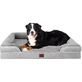 OEM Orthopädisches XXL-Hundebett, 132x104x20cm, grau, Wasserdicht